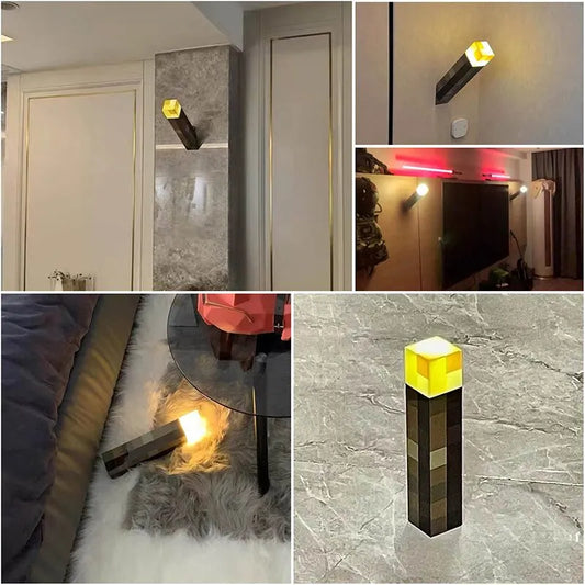 Brownstone Flashlight Torch Lamp Bedroom Decorative Light LED Night Light USB Charging with Buckle 11Inch Children Gift